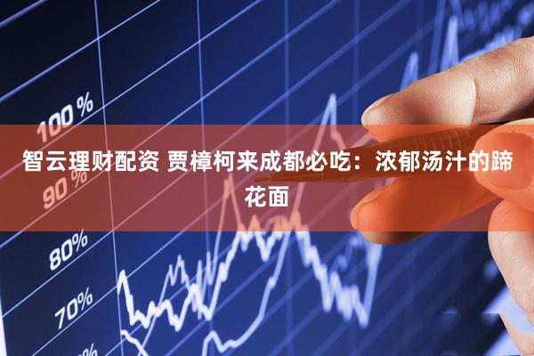 智云理财配资 贾樟柯来成都必吃：浓郁汤汁的蹄花面
