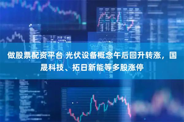 做股票配资平台 光伏设备概念午后回升转涨，国晟科技、拓日新能等多股涨停