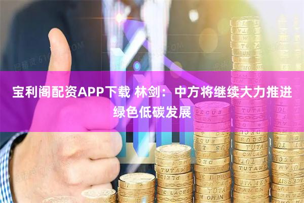 宝利阁配资APP下载 林剑：中方将继续大力推进绿色低碳发展