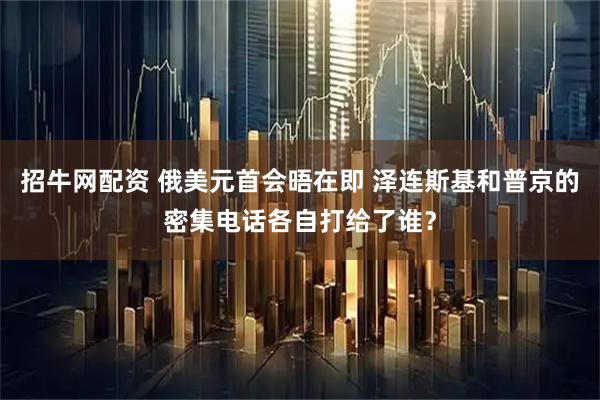 招牛网配资 俄美元首会晤在即 泽连斯基和普京的密集电话各自打给了谁？