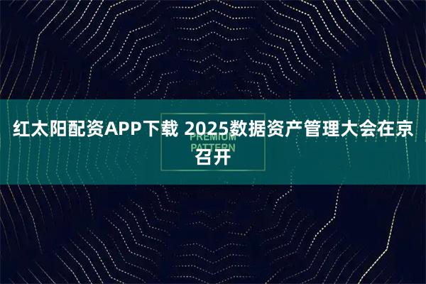 红太阳配资APP下载 2025数据资产管理大会在京召开